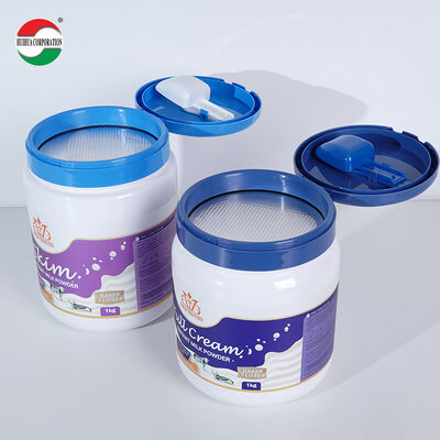 Food Grade PET Plastic Jar Milk Powder & Protein Powder Storage Container with Peel-off Lid