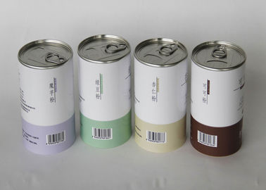 Pantone Paper Tube Packaging For Instant Drink Powder Aluminum EOE