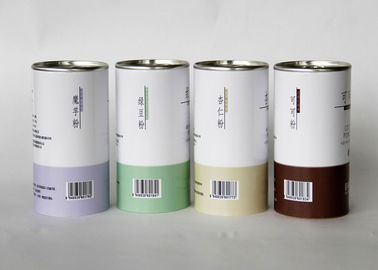 Pantone Paper Tube Packaging For Instant Drink Powder Aluminum EOE