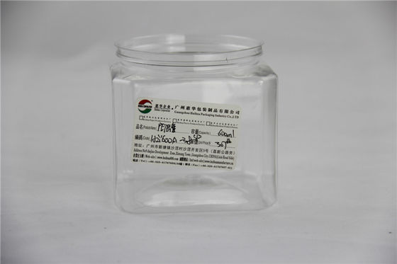 680 ml Easy Open Kwadratowe słoiki PET Food Snacks / Cookie Packing