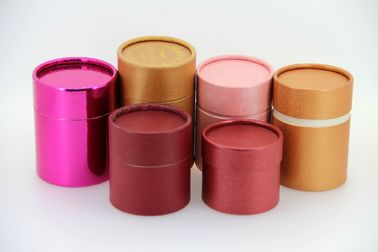 Colorful shiny / glossy / matt surface paper cans cosmetics gift cardboard tube packaging