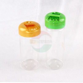 Food Grade Clear Plastic Cylinder , 410ml Salt Tea Coffee Sugar Jars