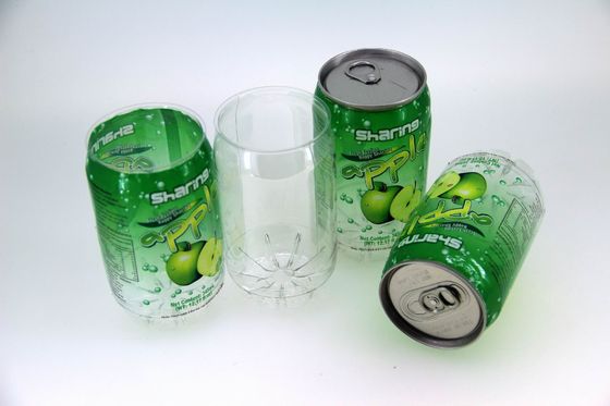 Air-tight 250ml Napój sok pomarańczowy Puszki Clear Plastic With Easy Open End