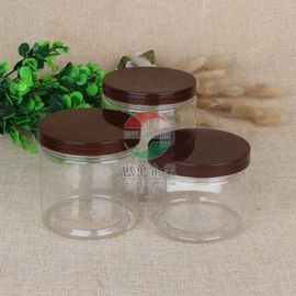 PET Food Airtight Stash Clear Plastic Jar With Screw Cap 420ml 550ml