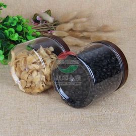 PET Food Airtight Stash Clear Plastic Jar With Screw Cap 420ml 550ml