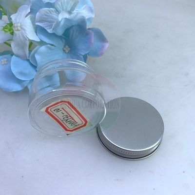 Słodycze 420 ml przezroczysty cylinder z tworzywa sztucznego z aluminiową pokrywką