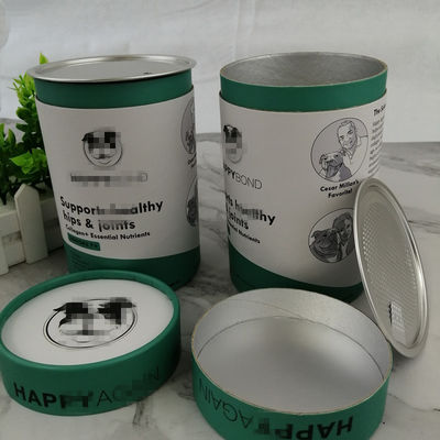 UV Logo Round Airtight Kraft Paper Tube Packaging For Food Powder