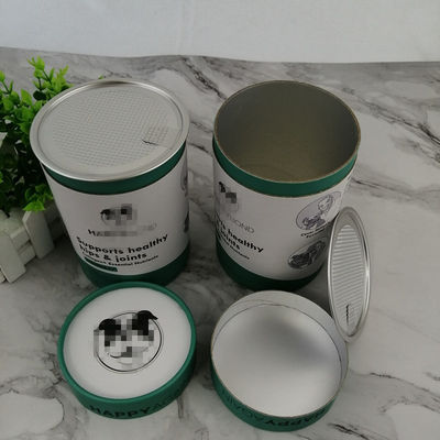 UV Logo Round Airtight Kraft Paper Tube Packaging For Food Powder