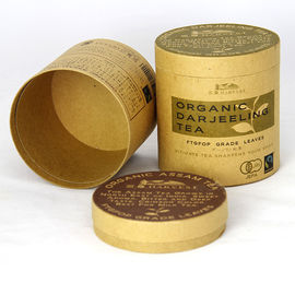 Eco-friendly Brown Kraft Paper Cans Packaging for Flower Tea and Nutrition Powder
