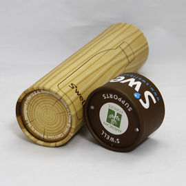 Yellow Printed Biodegradable Paper Cans Packaging for Bottles Pencils and Cosmetics