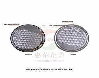 Round mini embossed aluminium foil lids , light weight easy open can lid