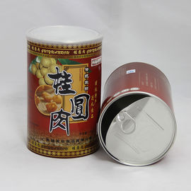 CMYK Printing Red Cardboard Kraft Paper Composite Cans for Dried Fruits and Nuts OEM ODM