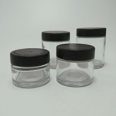 3 unz dziecinne przezroczyste pojemniki Zioła Kwiaty Glass Jar CBD Flowers Jar