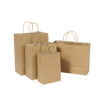 Dostosowany rozmiar Drukowanie Logo Kraft Paper Packaging Bag Biodegradowalny recykling