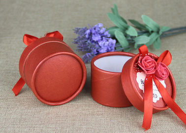 Red Mini Cardboard Paper Cans Packaging with Ribbon and Tag