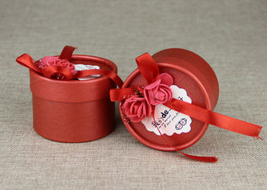 Ranged Ribbon Decorate Cardboard Wedding Box Spot Color Printing Art Paper Cover