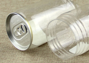 680ml Easy Open Square Clear PET Jars Food Grade Snacks / Cookie Packing