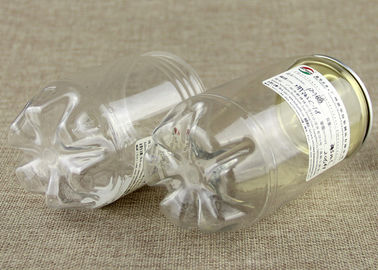 Clear Plastic Beverage Cans Customised Label With Aluminium Pull Ring