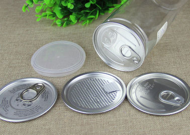 CMYK Printing Round Transparent PET Jar For Candy / Chocolate Packaging