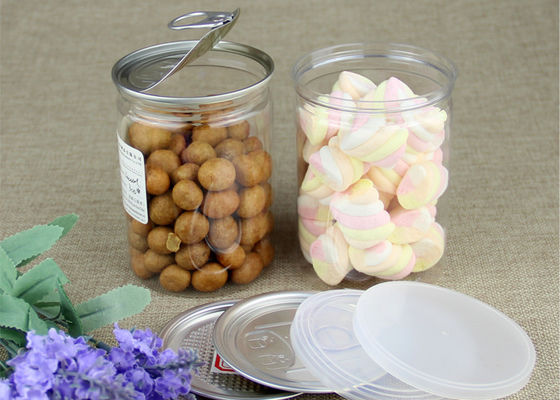 Standardowy, przezroczysty plastikowy cylinder, przyjazny dla środowiska aluminiowy pojemnik Easy Open