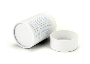 White Cylinder Paper Tube Packaging Eco-friendly For Cosmetics / Gift