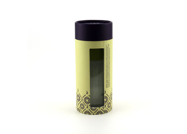 UV Varnishing Cosmetic Paper Tube Packaging Custom Transparent Window