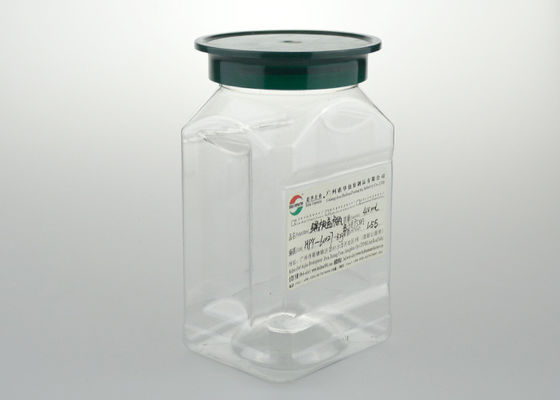 Green Lid Transparent Base Food Grade Material Mini Clear Pet Jars 410 ml na płyn