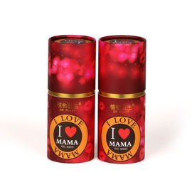 Gold Stamping Cosmetic Cardboard Tube Packaging Attractive Rolled Edge