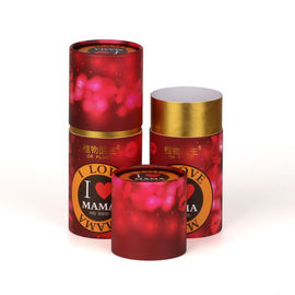 Gold Stamping Cosmetic Cardboard Tube Packaging Attractive Rolled Edge
