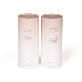 Cylindrical Paper Tube Packaging Flexible FDA Eco-friendly Embossing Logo Lid