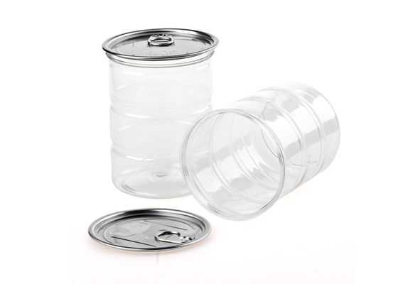Zabezpieczenie cieplne Przezroczysty plastikowy cylinder PET Łatwo otwarty wieczko w opakowaniu