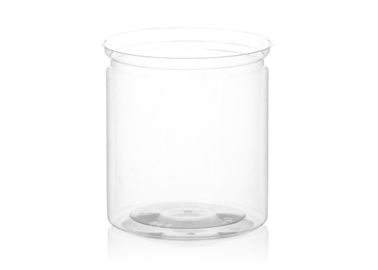 Heat Protection Clear Plastic Cylinder PET Easy Open Lid Canned Package