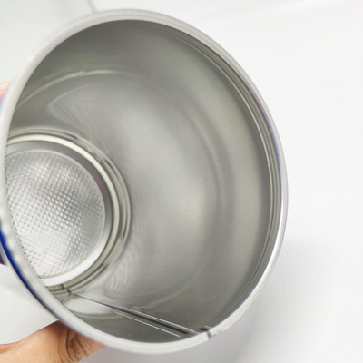 Custom Printed Round Tin Plate Cans With Aluminum Foil Lid Colorful Screw Tube