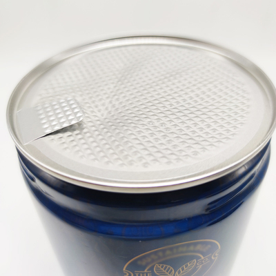 Custom Printed Round Tin Plate Cans With Aluminum Foil Lid Colorful Screw Tube