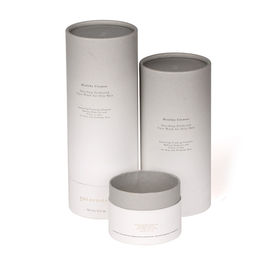 OEM White Cosmetic Cardboard Tube Packaging with Silk Screen Printing