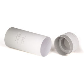 OEM White Cosmetic Cardboard Tube Packaging with Silk Screen Printing
