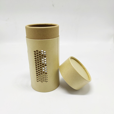 Canister Kraft Round Cylinder Box Cosmetic Gift Packaging Paper Tube 145mm Hieght